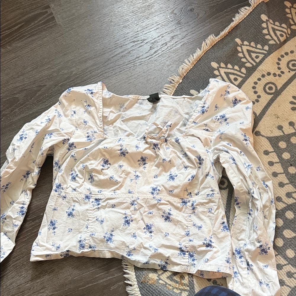 Floral Long Sleeve Women's Top